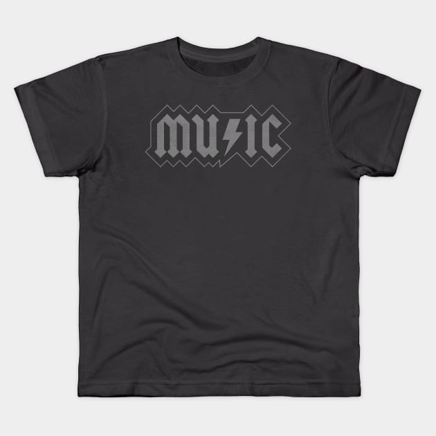 ACDC Music - Grey Kids T-Shirt by vo_maria